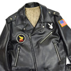 50's Vinyl Leather Two Star Double riders Jacket... 40