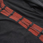 70s-style Kung Fu shirt, black cotton...
