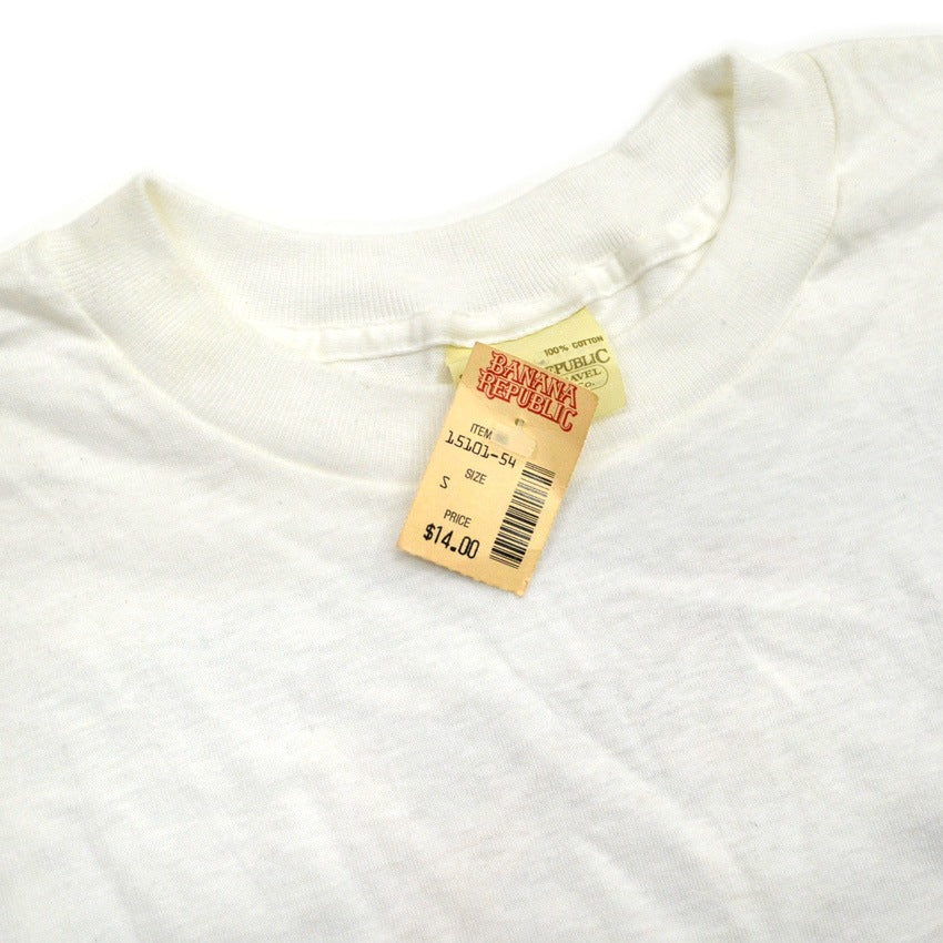 80's Deadstock BANANA REPUBLIC Old Banana Republic Animal Print Pocket T-Shirt... S