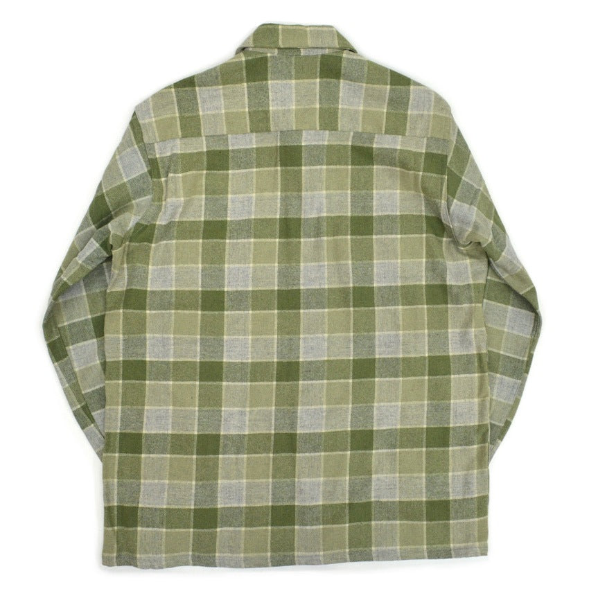50's Richman BROTHERS Green×Gray wool check shirts... M