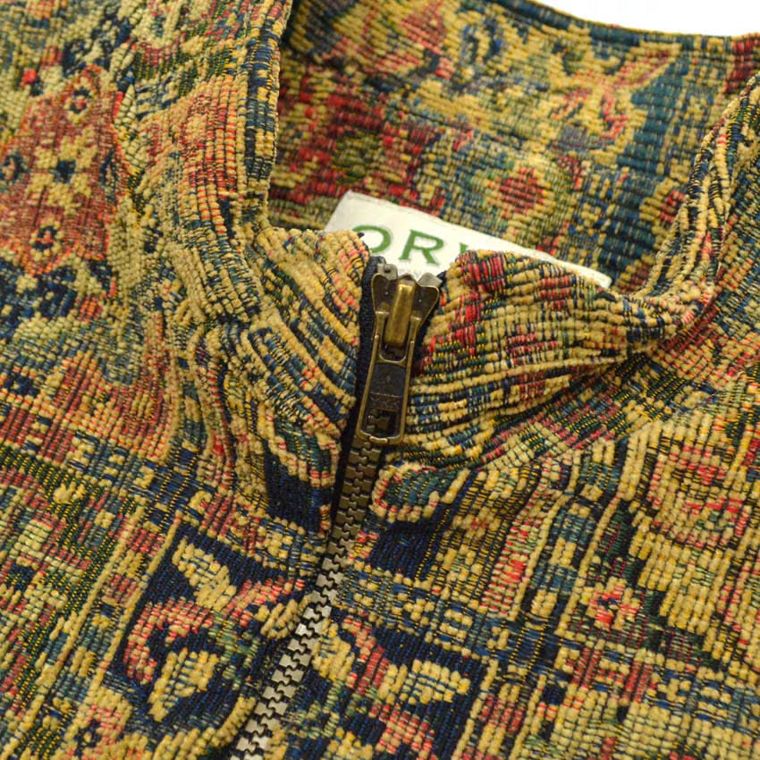 90's ORVIS Gobelin Tapestry Zip-Up Vest... L