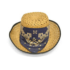 ~70's ATLAS 'Bandana with Studs' Straw Hat...