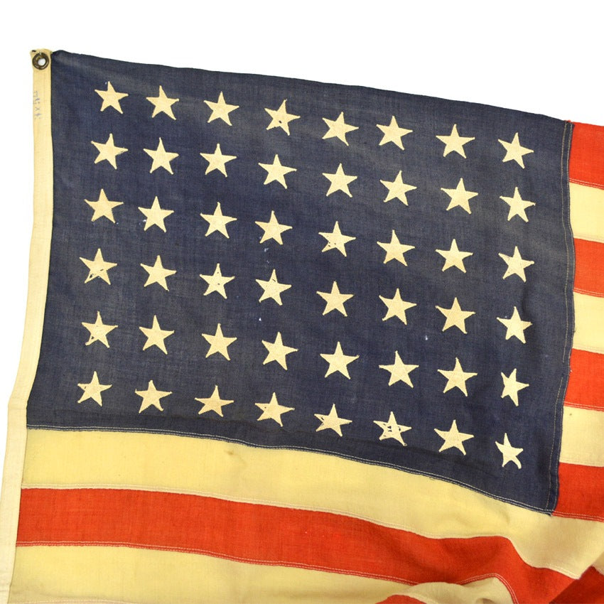 Vintage 48 Star American Flag All Wool with Sewn Stars ... 85cm×142cm