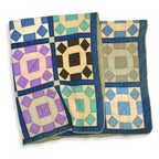 Circa ~1920's Handmade Calico Patchwork Quilt... 181cm×185cm