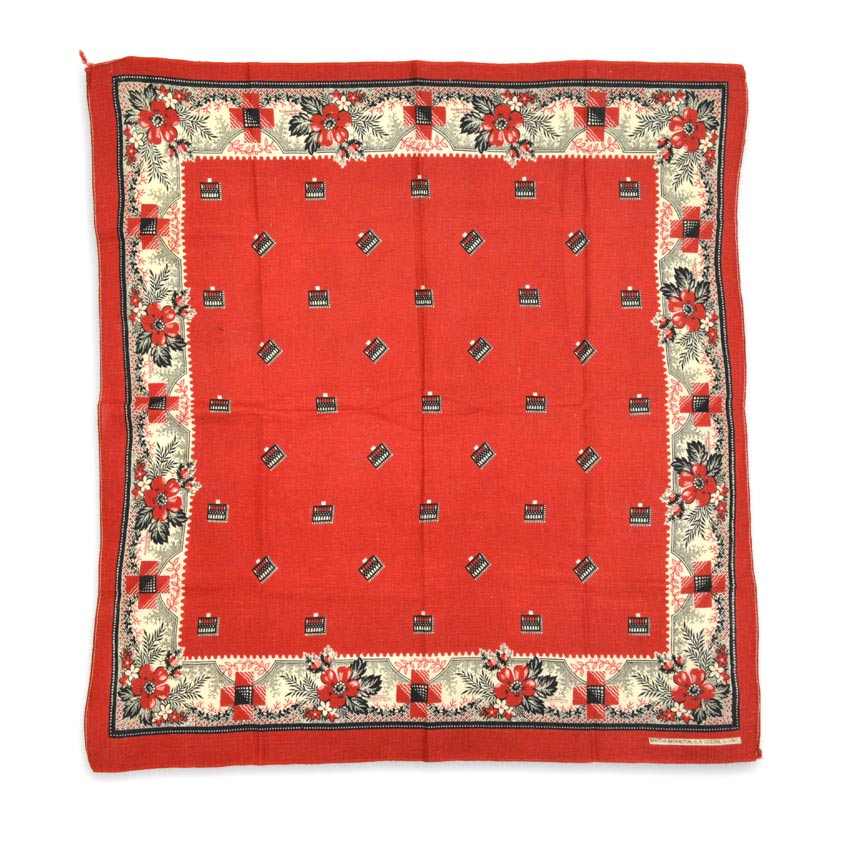 1880's~ MARTHA. WASHINGTON. SH GREENE & SONS. TURKEY RED BANDANA...