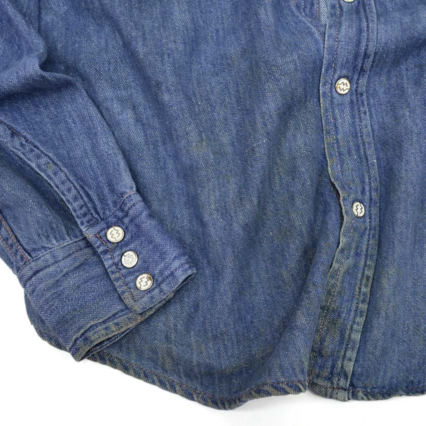 ~70's MONTGOMERY WARD VAT DYED DENIM SHIRTS...L