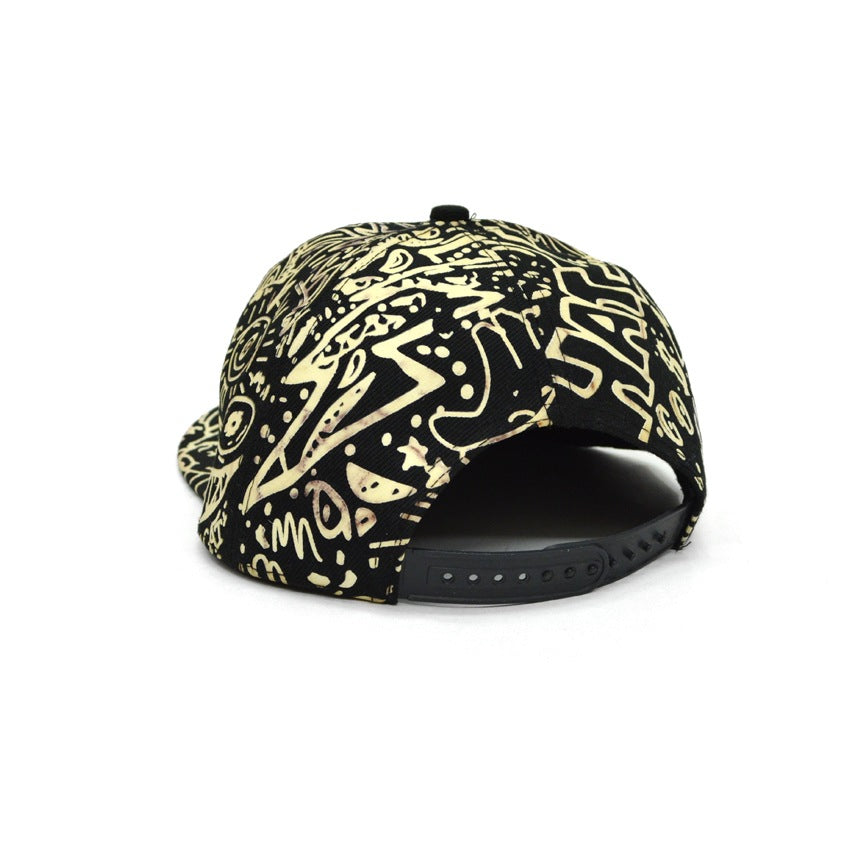 90's- YES NO EYE ART Glow-in-the-Dark Print Cap...