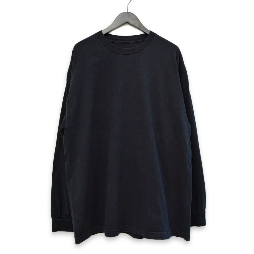 BLACK PLAIN L/S SHIRTS SWEATER RIB...