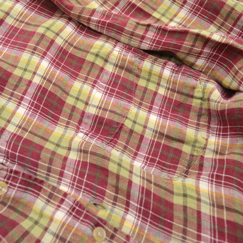 80's- BANANA REPUBLIC Irish Linen Check Shirt...