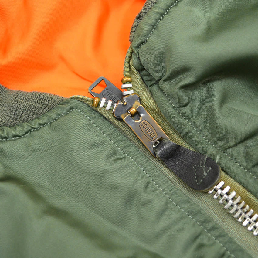 70's USAF MA-1 MIL-J-8279E ALPHA-made 1972 Flight Jacket... L
