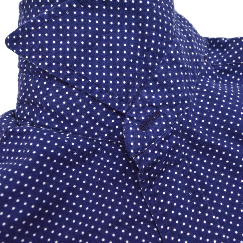 ~70's Small Polka Dots All Cotton Shirt... about S
