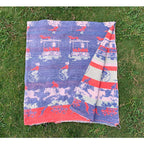 Circa 1950's Old Southwest Cotton Camp Blanket Cowboy... 167cm×150cm
