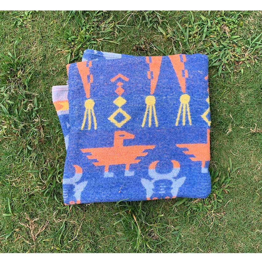Circa 1950's Old Southwest Cotton Camp Blanket Thunderbird... 150cm×148cm