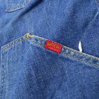 60's BIG SMITH Buckaroo Denim Jacket Orange Boa HIGE... 40