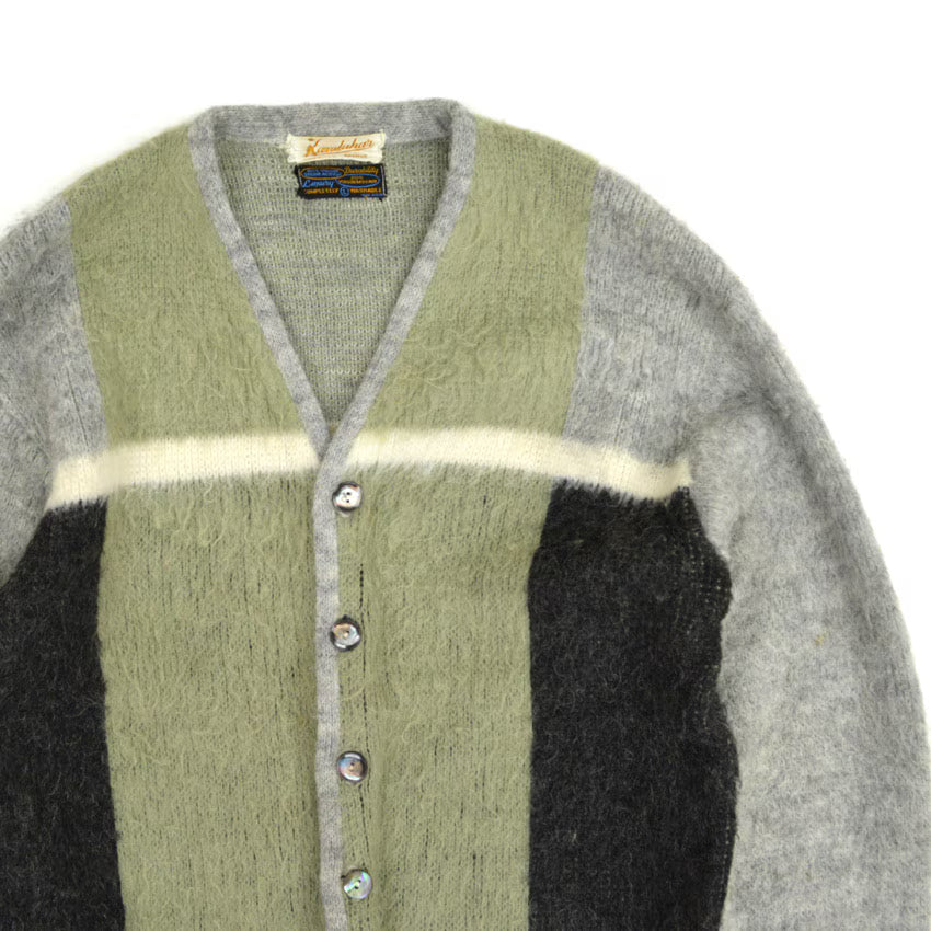 60's Kandahar FOUR COLAR MOHAIR CARDIGAN... L