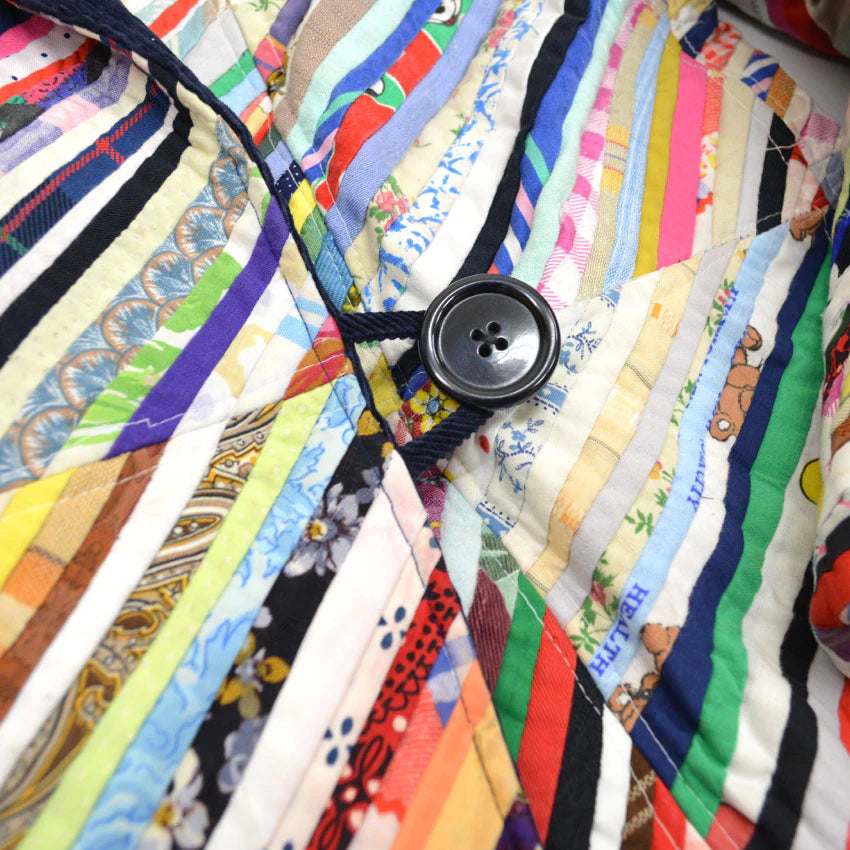 70's Homemade Scrap Quilt Jacket...