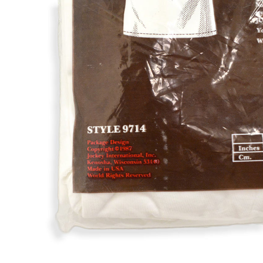 80's Deadstock JOCKEY 3PACK V NECK T-SHIRTS...L