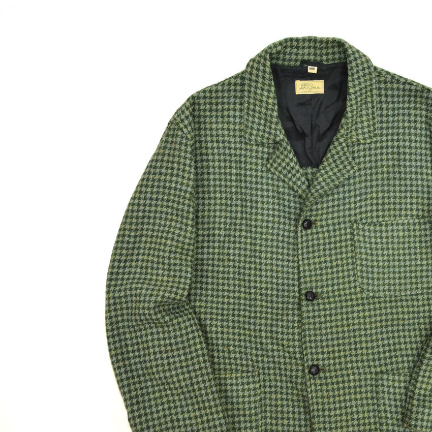 1950s- LL Bean Cursive Tag Houndstooth Unstructured Jacket... L