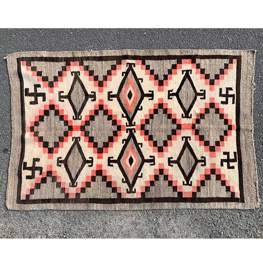 Circa 1930's Early Navajo Rug Whirling Logs Swastika 2 ...