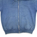 ~70's Faded Color Sweat Zip Up Hoodie with Separate Pockets...