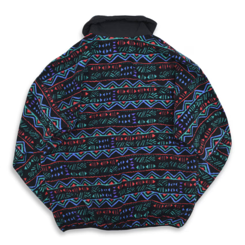 90's Columbia Native Pattern Fleece Jacket, Made in USA... L