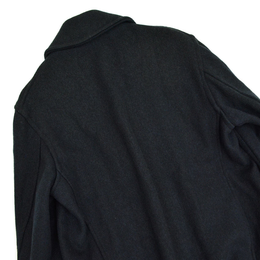~40's Julmor Black Wool Double Breasted Coat...