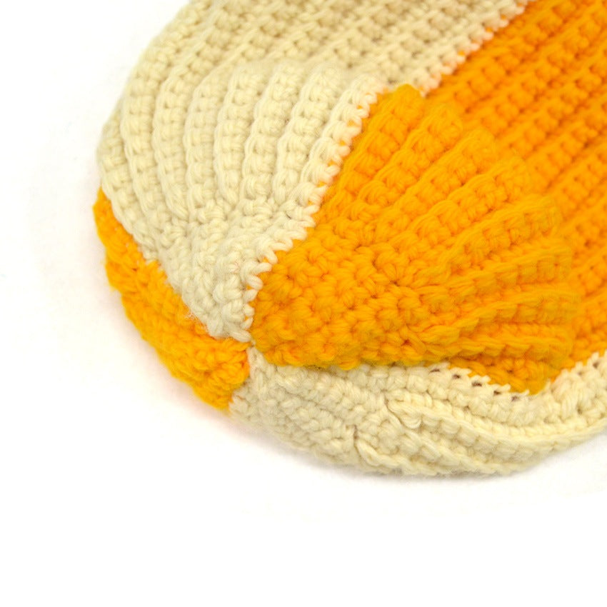 ~1960's OLD TWO TONE WOOL KNIT CAP...