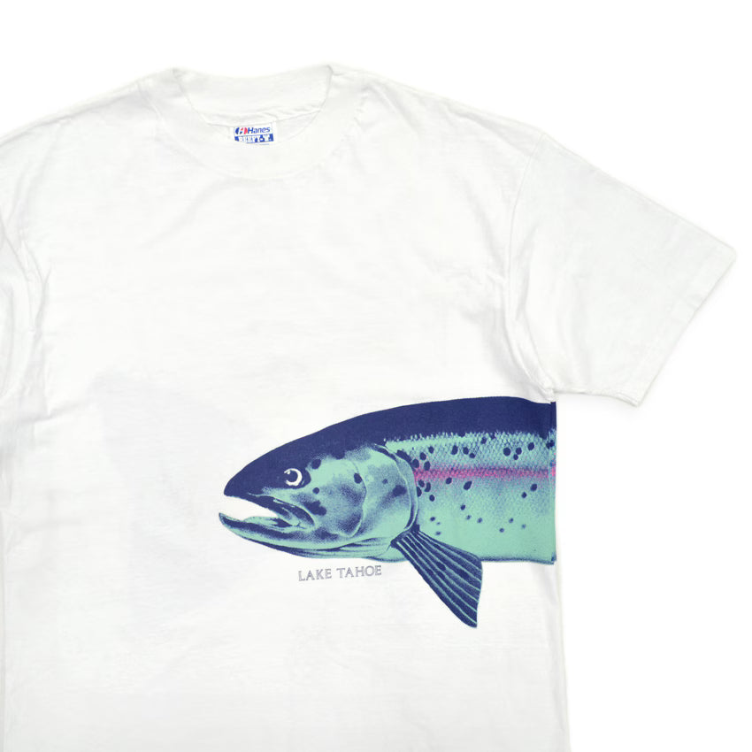 1980's Hanes LAKE TAHOE RAINBOW TROUT T-SHIRT ... L