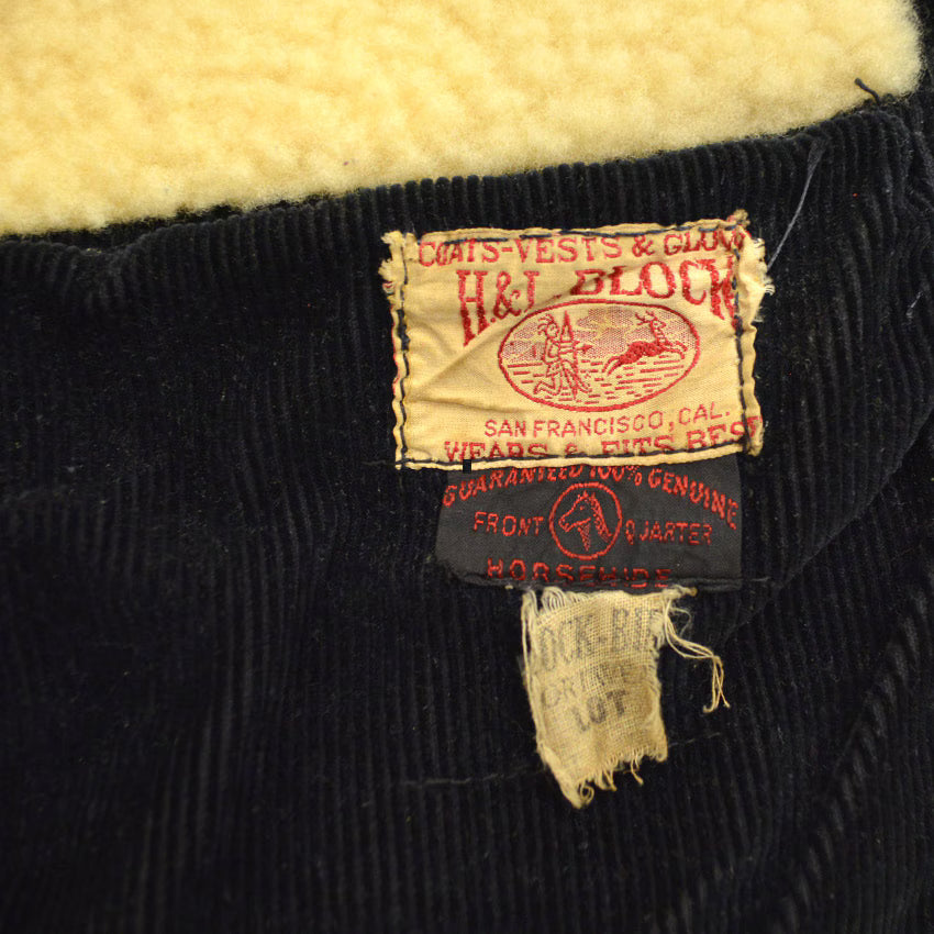 1930's H&L BLOCK HORSEHIDE CAR COAT...