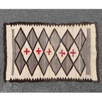 c.1920's Navajo Rug Diamond Cross Pattern...
