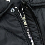 1990's BIG SMITH ALL BLACK QUILTED JACKET...M