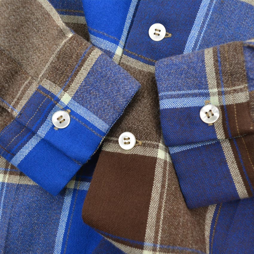 1960's VAN HEUSEN BLOCK PLAID SHIRT...L