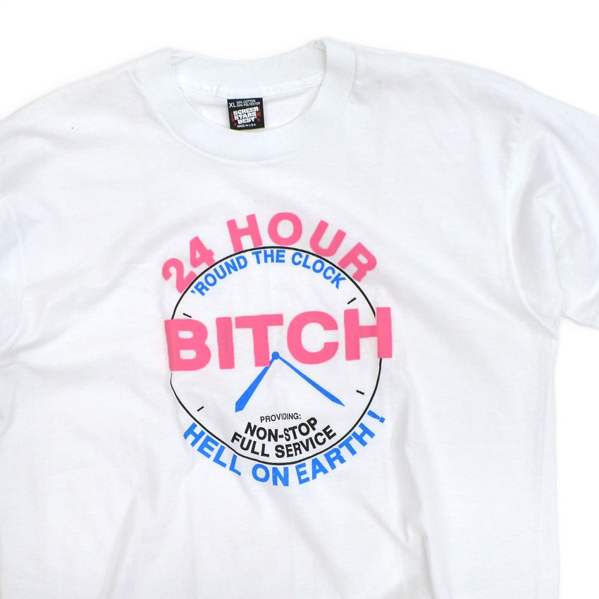 1980s Deadstock SCREEN STARS BEST '24-Hour Bitch!!' T-SHIRT ... L