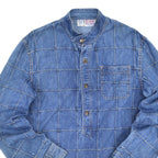 1970's ON TIME DENIM PATCHWORK PULL OVER SHIRT...L