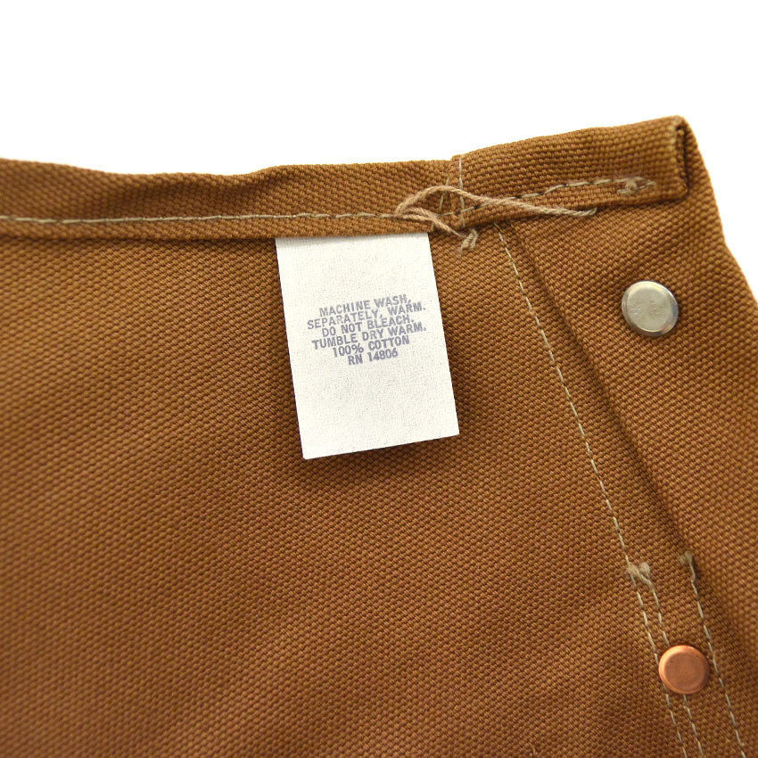 1970's Deadstock CARHARTT BROWN DUCK DOUBLE KNEE OVERALL...W38 L28