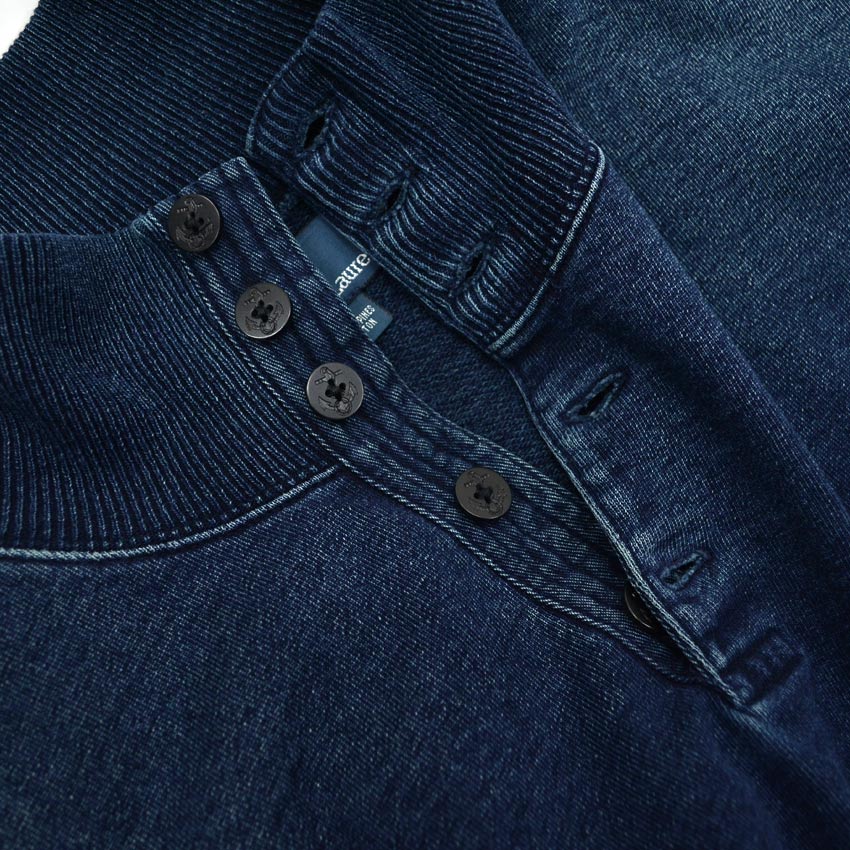 Polo by Ralph Lauren Indigo Dyed Hi Neck Sweat Shirt... XL