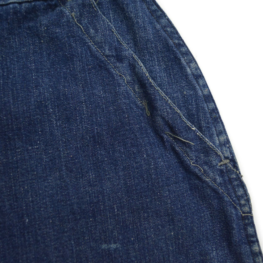 1940's USNAVY WW2 DENIM TROUSERS METAL BUTTON... W32
