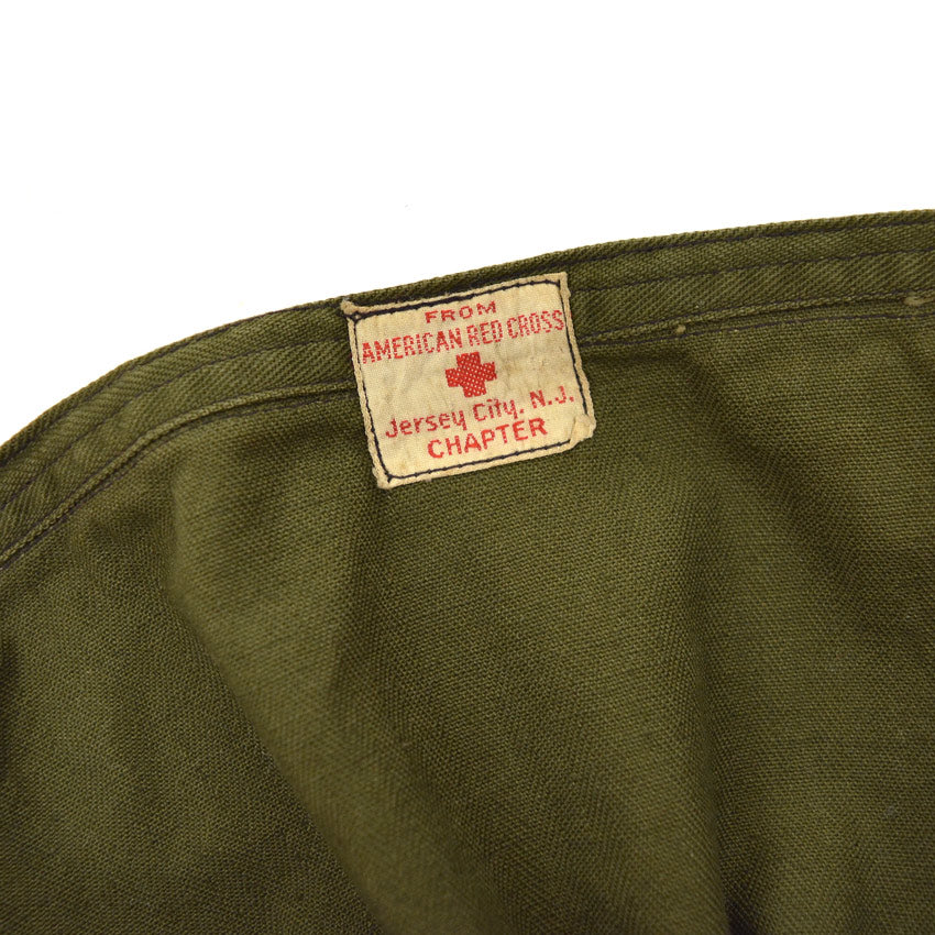 ~40's AMERICAN RED CROSS WW2 HBT APRON BAG...