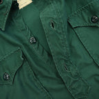 1960's~ USARMY SHIRT, AGGRESSOR COTTON SATEEN GREEN SHADE 255... L
