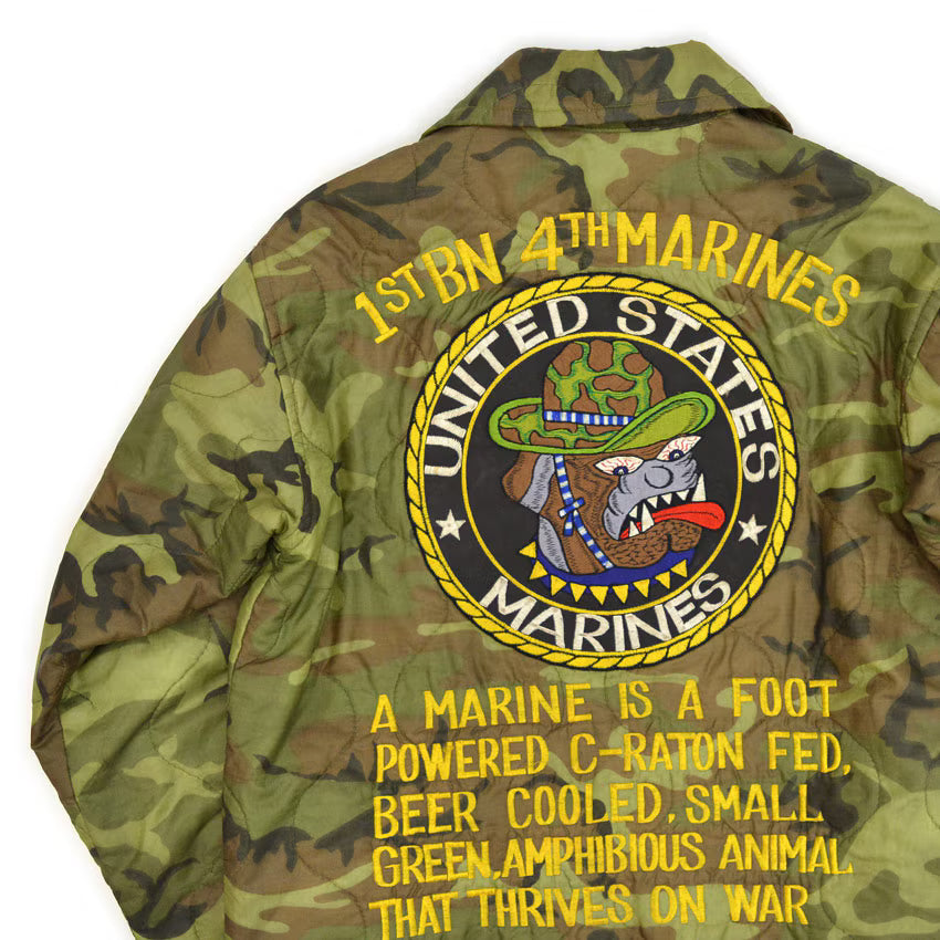 1960's~ USMC VIETNAM WAR EMBROIDERY TOUR JACKET...