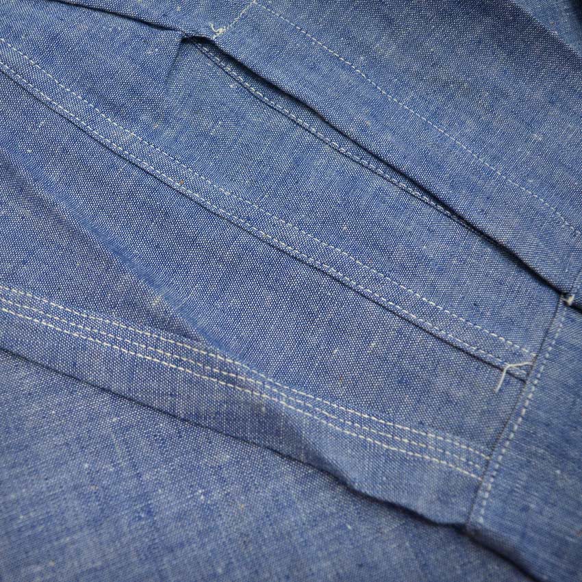 ~1950's DEADSTOCK AUTO BRAND CHAMBRAY SHIRT... 18