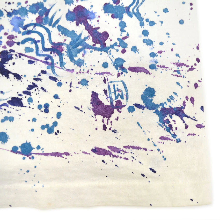 1990's BELTON Abstract Art Painting T-shirt... L