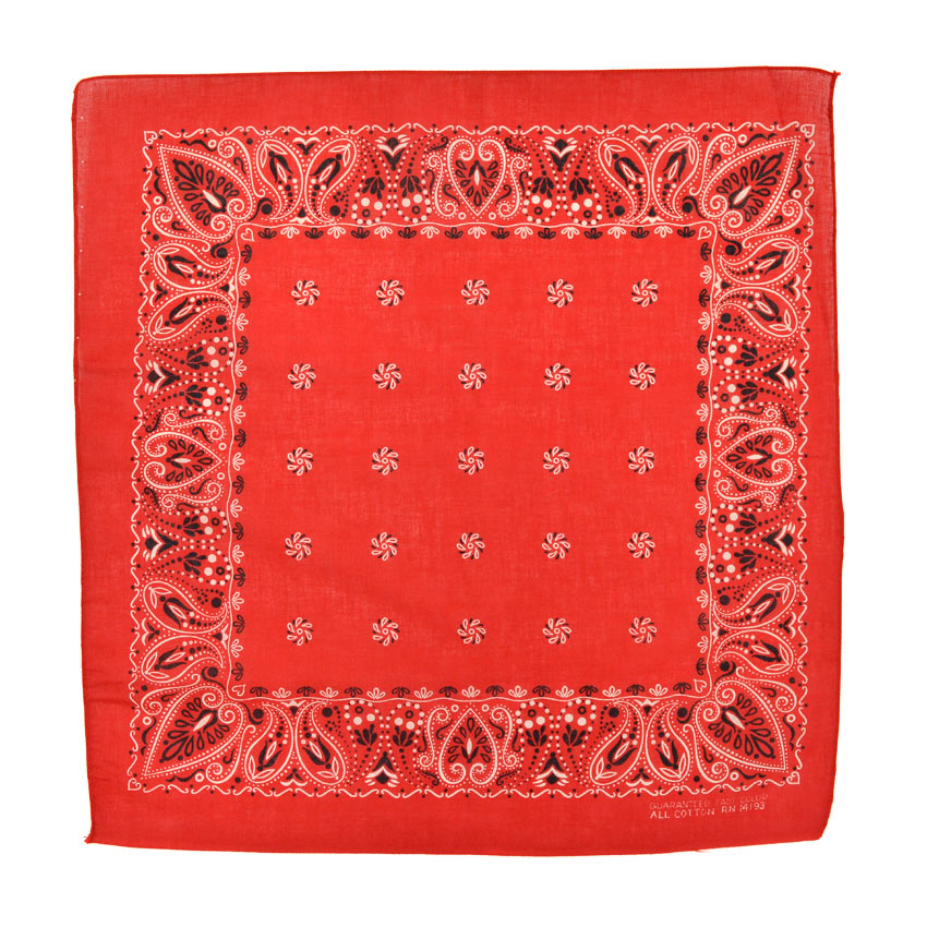 DEADSTOCK WAMCRAFT BANDANA RED PAISLEY ... Set of 3