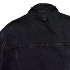 1980s Lee RIDER BLACK DENIM BIG SIZE with oversized patch... XL