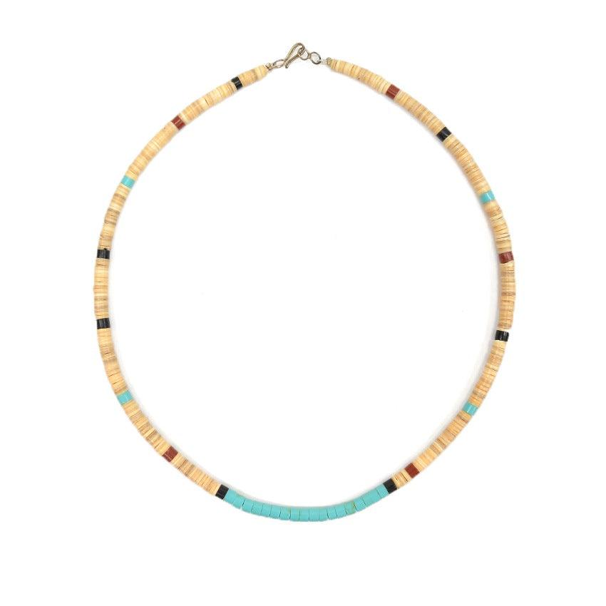SANTO DOMINGO TURQUOISE & SHELL NECKLACE... NEW