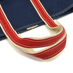1980's LLBEAN DELUXE BOAT AND TOTE NAVY & RED MINT... LARGE
