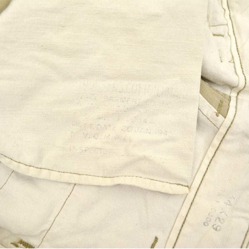 1940's USARMY TROUSERS COTTON KAHKI CHINO... W31.5 L26