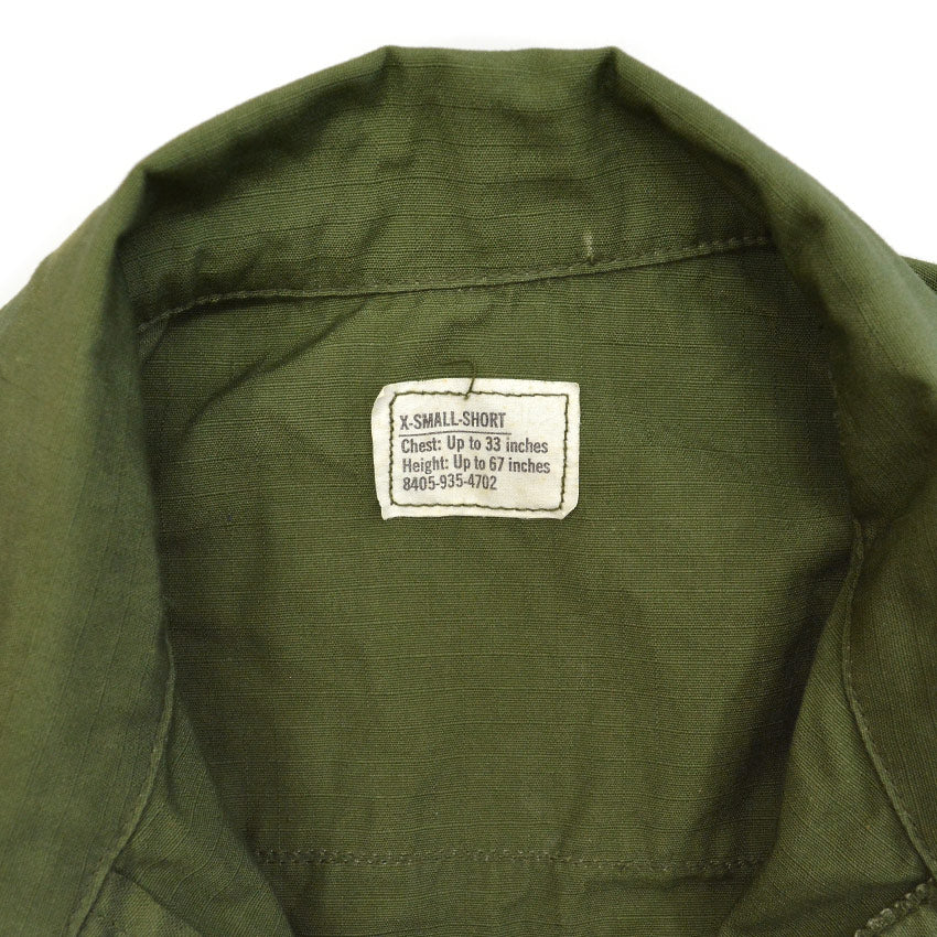 1970's DEADSTOCK USARMY JUNGLE FATIGUE JACKET...X-SMALL-SHORT