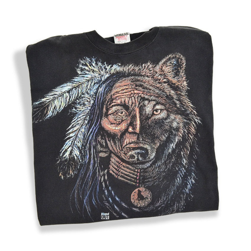 1990's ONEITA STAND OUT DESIGNS GRAPHIC T-SHIRT...L