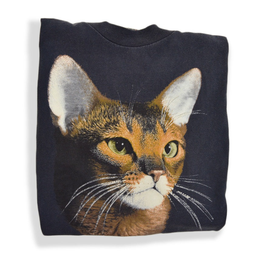 1990s ONEITA Cat T-shirt... XL